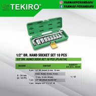 TEKIRO SOCKET Wrench SET 8-24MM / HAND SOCKET SET 10PCS/SET (PLASTIC)