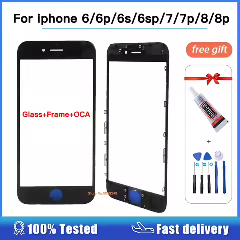 Outer Glass For iPhone 5s 6 6s plus 7 plus 8 Plus 7p 8p Repair Parts Front Glass Screen Panel Lens +