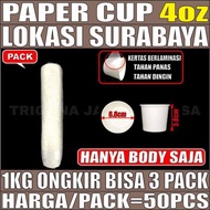 :;: Paper Cup 4oz 50pcs Gelas Kertas Ice Cream Eskrim Jasuke Surabaya