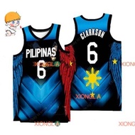 Rare Jordan Clarkson #6 Philippines Pilipinas Basketball Jersey Colorful Design