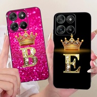 For Motorola Moto G15 Power Case XT2521-5 Luxury Crown Letters Cover Soft TPU Phone Case For Motorol