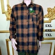 KEMEJA Jumbo Men's Flannel Shirts 5XL 6XL 7XL Men's Shirts BIG Size Men's Flannel Shirts Over Size