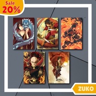 Walldecor Dinding Poster Kayu Avatar Zuko Zuko Fans 20x30cm PT4