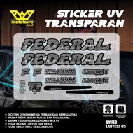 Stiker Decal FEDERAL UV TRANSPARAN LADY CAT Stiker Sepeda Kalcer STREET CAT 550 MG33SX GRAFFITI SET