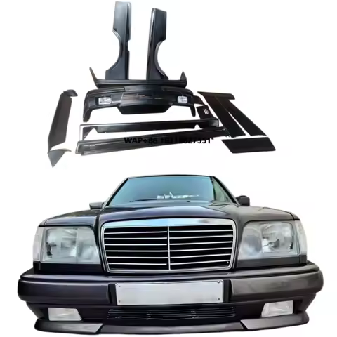 For 1983-1995 W124 Upgrade Carbon Fiber Front and Rear Spoiler Side Spoiler,body Kits, Trunk Lid,dif