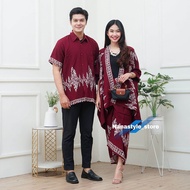 Baju Kondangan Set Cople Batik Cardigan Outer Bahan Adem