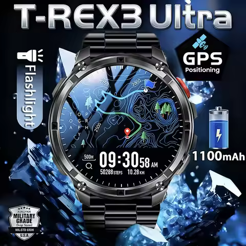 2026 New T-Rex3 Ultra 1100mAh Super Capacity Battery Adult Men Smart Watch 1.7" Large Screen Call 5A