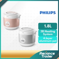 Philips 1.8L Rice Cooker 3D Heating System HD3008/30 (GREY) / HD3008/31 (PEACH)