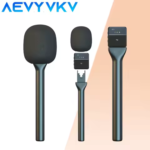 Handheld Wireless Interview Microphone Adapter with Windshield Foam for Rode Wireless GO II for DJI 