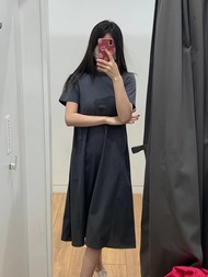UNIQLO Japan New product Japanese U Womens Clothing 2023 Summer Mercerized Cotton A-shaped Short Sle
