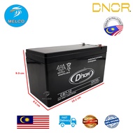 DNOR 12V 7AH Rechargeable Seal Lead Acid Back Up Battery | for Auto Gate, Alarm Backup | ENERGY | VO