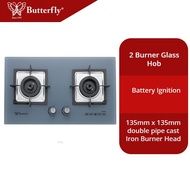Butterfly 2 Burner Glass Built-in Hob - BG-2D