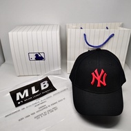 TOPI BASEBALL MLB NY HITAM LOGO MERAH G-543