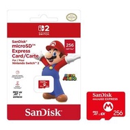 SanDisk microSD Express Card for Nintendo Switch 2 256GB [R:880 W:650]