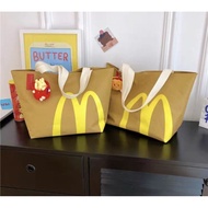 Ready SG stock - McDonald magnetic button shoulder bag with fries and burger plushie bag charm