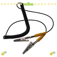 EMILEE Anti-Static ESD Grounding Cable, 2mm PU,Metal Coiled Cord, Polyurethane Male-to-Female 180cm 