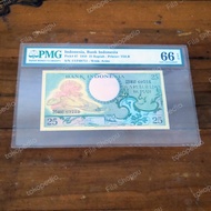 Uang Kuno Bunga 25 Rupiah Tahun 1959 PMG 66 EPQ