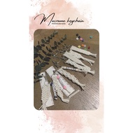 personalised macrame keychain name