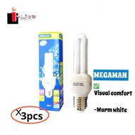 [3PCS ] MEGAMAN ENERGY SAVER BULB E27 11W  WARM WHITE