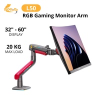 North Bayou NB L50 RGB Gaming Monitor Arm Bracket / 32" - 60" Screen / VESA Compatible with F80