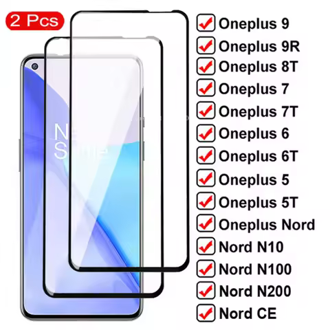 9D Tempered Glass For Oneplus 9 9R 9E 9Rt 8T 7 7T 6 6T 5 5T Screen Protector For Nord Ce N10 N20 N10