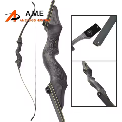 Recurve Bow 30-60lbs 60" Archery LH/RH Bamboo Lamination Takedown Bow Tech Wood Riser Outdoor Shooti