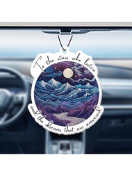 Acotar "To The Stars Who Listen And The Dreams That Are Answered" Sticker With Mountain, Moon And St