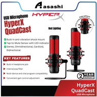 HyperX QuadCast - USB Microphone (Black-Red) - Red Lighting (HX-MICQC-BK)