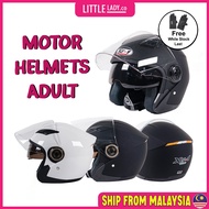 Topi keledar Motorcycle Helmet Double Lens Helmet SPORT Adult Helmet Motorcycle Black Topi Keledar D