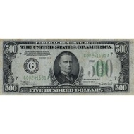 Out of Print 1934 Federal Reserve Voucher Real Banknotes 500 Non-Genuine Crafts 12.3