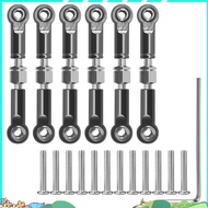 6Pcs Adjustable Metal Linkage Pull Rod Front /Rear Servo Link for  A949 A959 A969 A979 K929 RC Car U