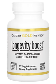 CALIFORNIA GOLD NUTRITION - 4合1健康衰老配方 - 橄欖素 反式白藜蘆醇 葡萄籽提取物 中鏈甘油三酯 (MCT Oil) - 60粒 - EXP: 2026.04