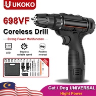 Cordless Drill Driver Kit Electric Screwdriver Drill 698Vf Rechargeable Battery High Power Hand Dril