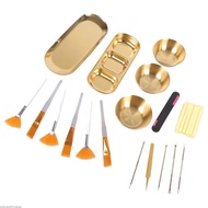 SV Esthetician Supplies for Facials Set 6 Gold Face Bowls Esthetician 6 Face Brushes Esthetician 6 F