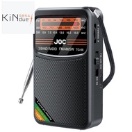 Pocket Radio Portable Mini Full Band Radio AM/FM/SW Radio with Rechargeable Battery Support Earphone