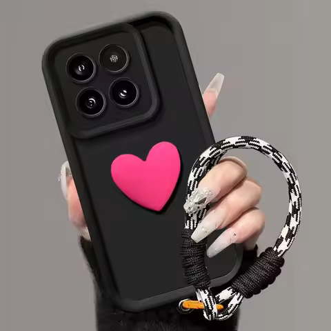 For Honor X8C Case Honor X8c Phone Case ABR-LX1, ABR-LX2, ABR-LX3 3D Love Heart Hnad Strap Back Cove