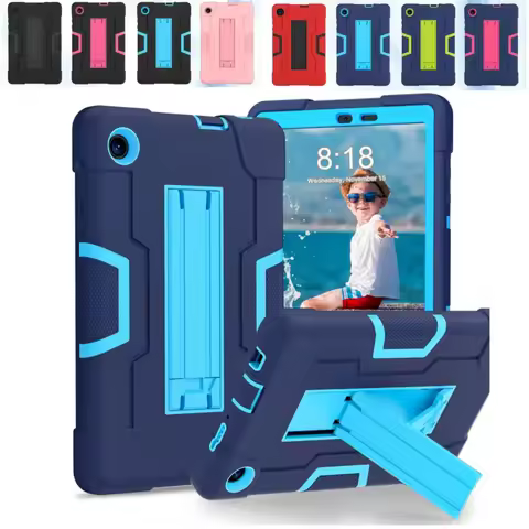 Built-in Kickstand Case For TCL Tab 8 LE 9137W 2023 Tab 8 WiFi 9132X 8inch 3-Layer Protection Rugged