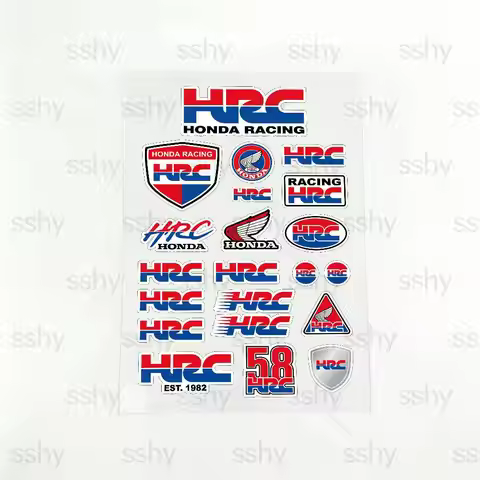 FOR HONDA HRC H WING Motorcycle Reflective Stickers Waterproof Decals for Helmet Scooter Fuel Tank T