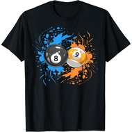 Men's cotton T-shirt Cool Billiard Balls for 8- Ball and 9-Ball Player T-Shirt Fast Shipping 4XL , 5