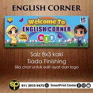 BANNER ENGLISH CORNER SAIZ 8X3