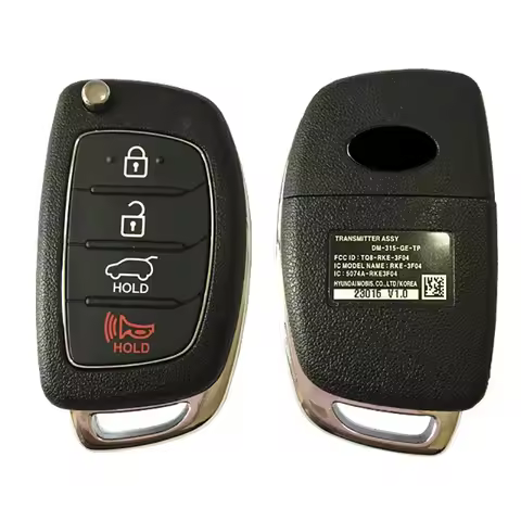 CN020044 Original PCB 4 Button Flip Key For Hyundai Santa Fe 2013+ Remote Fob FCCID TQ8-RKE-3F04 315