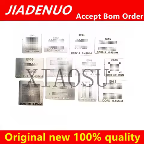 15pcs/lot Full Set BGA Reballing Stencil Dedicate Kit For DDR DDR2 DDR2-3 DDR3-2 DDR3-3 DDR5 DDR6 DD