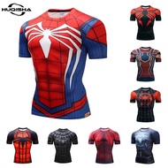 Superhero Spiderman T Shirt For Men Compression GYM Sportswear Jersey Quick Dry Men Tshirt
