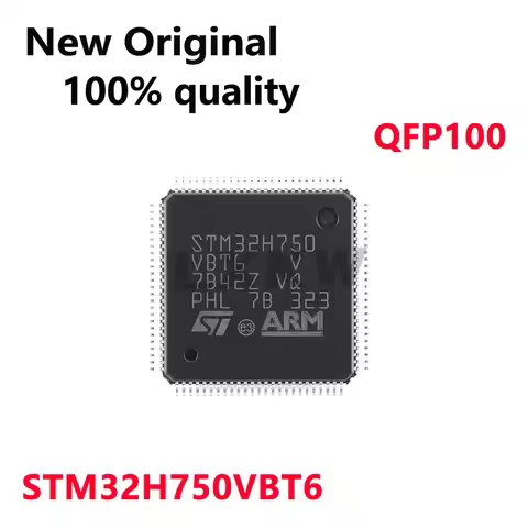 (1piece) New Original STM32H750VBT6 STM32H750 VBT6 QFP100 ARM Cortex-M7 32-bit microcontroller chip 