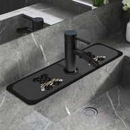 Pt- Bathroom Sink Faucet Absorbent Pad Kitchen Sink Faucet Drain Pad Countertop Diatom Mud Cushion D