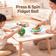 6.5cm 3D Printed Plastic Press and Spin Ball Fidget Spinner Stress Relief for family