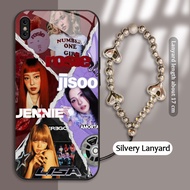 Tempered Glass case For Apple iPhone X XR XS MAX kasing Handphone Pola Grup BLACKPINK Casing HP Cust