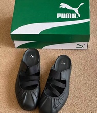 PUMA彪馬 Speedcat Mule 賽車薄底 芭蕾穆勒 彈力帶開放式後跟 運動文藝 慵懶咖啡 夏日出遊 通勤軟底 一腳蹬 包頭拖鞋 女款