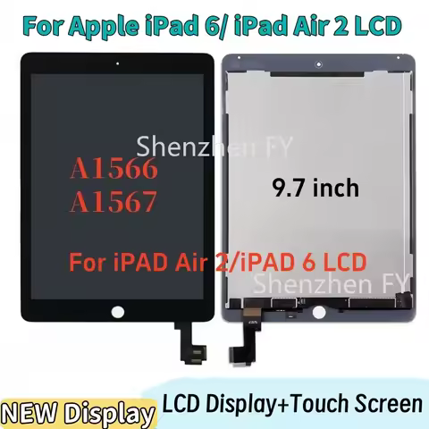 9.7" LCD For Apple ipad Air 2 iPad 6 A1566 A1567 LCD Display and Touch Screen Tablet PC Digitizer As