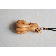 Handmade Hand-carved wood chayote
